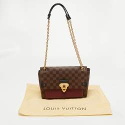 Pre Owned Louis Vuitton Bordeaux Damier Ebene Canvas Vavin PM Bag