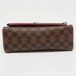 Pre Owned Louis Vuitton Bordeaux Damier Ebene Canvas Vavin PM Bag