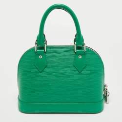 Pre Owned Louis Vuitton Green Epi Leather Alma BB Bag