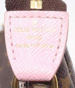 Pre Owned Louis Vuitton Brown Canvas Monogram Transatlantic Christmas Mini Pochette Accessoires Clutch Bag 