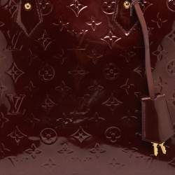 Pre Owned Louis Vuitton Rouge Fauviste Monogram Vernis Alma GM Bag