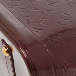Pre Owned Louis Vuitton Rouge Fauviste Monogram Vernis Alma GM Bag