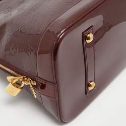 Pre Owned Louis Vuitton Rouge Fauviste Monogram Vernis Alma GM Bag