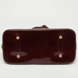 Pre Owned Louis Vuitton Rouge Fauviste Monogram Vernis Alma GM Bag