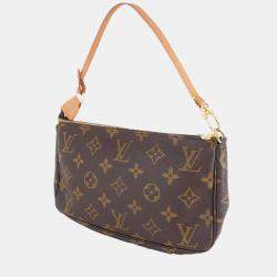 Pre Owned   Louis Vuitton Brown Monogram Pochette Accessoires