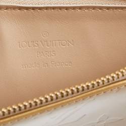 Pre Owned Louis Vuitton Beige Monogram Vernis Lexington Pochette Bag