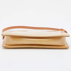 Pre Owned Louis Vuitton Beige Monogram Vernis Lexington Pochette Bag