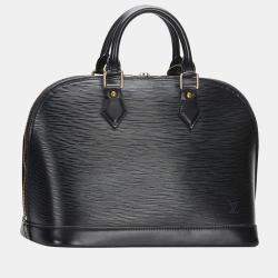 Pre Owned Louis Vuitton Black Epi Leather Alma PM Top Handle Bag