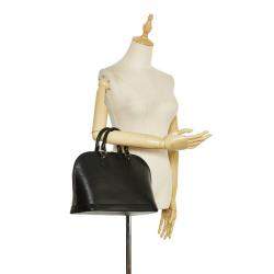 Pre Owned Louis Vuitton Black Epi Leather Alma PM Top Handle Bag