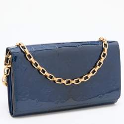 مملوكة مسبقًا Louis Vuitton Grand Blue Monogram Vernis Chaine Wallet