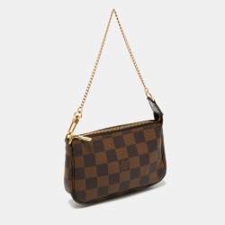 Pre Owned Louis Vuitton Damier Ebene Canvas Mini Pochette Accessoires