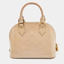 Pre Owned Louis Vuitton Rose Florentin Monogram Vernis Alma BB Bag