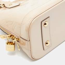 Pre Owned Louis Vuitton Rose Florentin Monogram Vernis Alma BB Bag