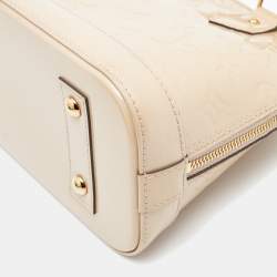 Pre Owned Louis Vuitton Rose Florentin Monogram Vernis Alma BB Bag