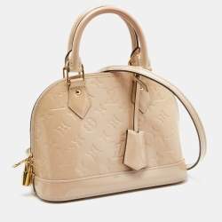 Pre Owned Louis Vuitton Rose Florentin Monogram Vernis Alma BB Bag