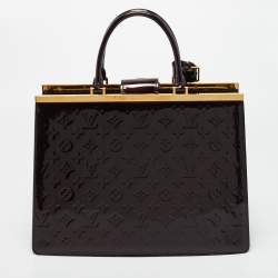 Pre Owned Louis Vuitton Amarante Monogram Vernis Deesse GM Bag