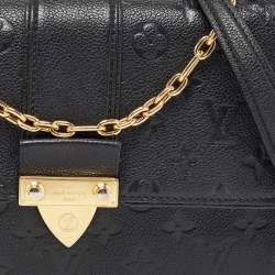 Pre Owned Louis Vuitton Black Monogram Empreinte Leather Saint Sulpice PM Bag