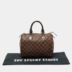 Louis Vuitton Damier Ebene Canvas Speedy 25 Bag