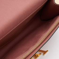 Pre Owned Louis Vuitton Rose Velours Patent Leather Louise Clutch