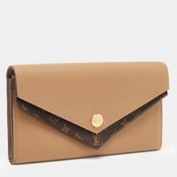Louis Vuitton Beige Monogram Canvas and Leather Double V Wallet