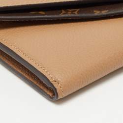 Louis Vuitton Beige Monogram Canvas and Leather Double V Wallet