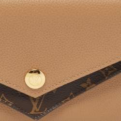Louis Vuitton Beige Monogram Canvas and Leather Double V Wallet