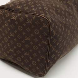 Pre Owned Louis Vuitton Fusain Monogram Mini Lin Canvas Speedy 30 Bag
