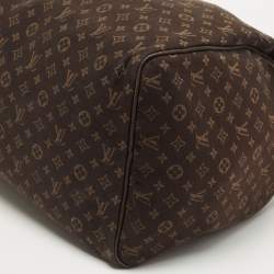 Pre Owned Louis Vuitton Fusain Monogram Mini Lin Canvas Speedy 30 Bag