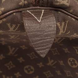 Pre Owned Louis Vuitton Fusain Monogram Mini Lin Canvas Speedy 30 Bag