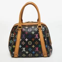 Pre Owned Louis Vuitton Black Monogram Multicolore Canvas Priscilla Bag
