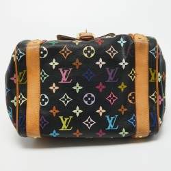 Pre Owned Louis Vuitton Black Monogram Multicolore Canvas Priscilla Bag
