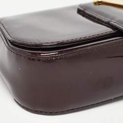 Pre Owned Louis Vuitton Amarante Patent Leather Sobe Clutch