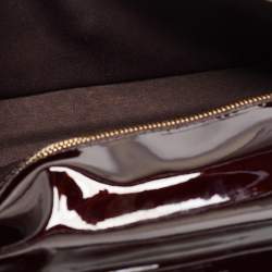 Pre Owned Louis Vuitton Amarante Patent Leather Sobe Clutch