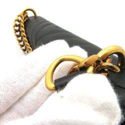 مملوكة مسبقًا Louis Vuitton Black Smooth Calf Leather New Wave Chain MM Shoulder Bag