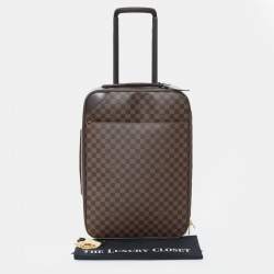 Pre Owned Louis Vuitton Damier Ebene Canvas Pegase Light 55 Luggage
