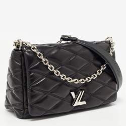 Pre Owned Louis Vuitton Black Quilted Leather GO-14 Malletage MM Bag