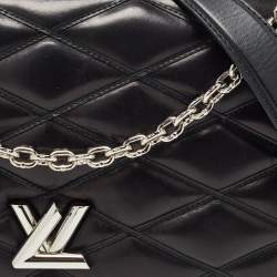 Pre Owned Louis Vuitton Black Quilted Leather GO-14 Malletage MM Bag