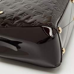Pre Owned Louis Vuitton Amarante Monogram Vernis Montaigne BB Bag