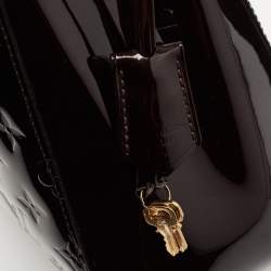 Pre Owned Louis Vuitton Amarante Monogram Vernis Montaigne BB Bag
