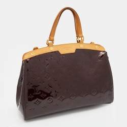 Pre Owned Louis Vuitton Amarante Monogram Vernis Brea MM Bag