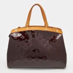 Pre Owned Louis Vuitton Amarante Monogram Vernis Brea MM Bag