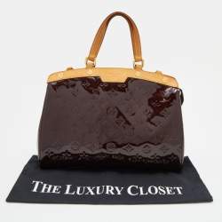 Pre Owned Louis Vuitton Amarante Monogram Vernis Brea MM Bag