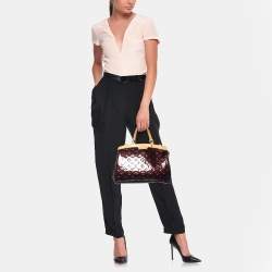 Pre Owned Louis Vuitton Amarante Monogram Vernis Brea MM Bag