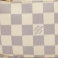 Pre Owned Louis Vuitton Damier Azur Canvas Mini Pochette Clutch