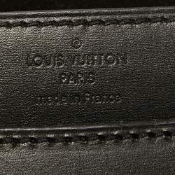 Pre Owned Louis Vuitton Black Leather Chain Louise MM Bag
