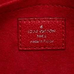 Pre Owned Louis Vuitton Red Leather My Lockme BB Bag