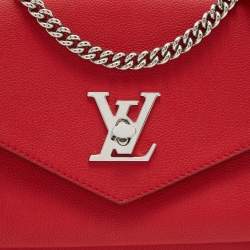 Pre Owned Louis Vuitton Red Leather My Lockme BB Bag