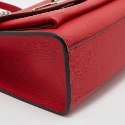 Pre Owned Louis Vuitton Red Leather My Lockme BB Bag