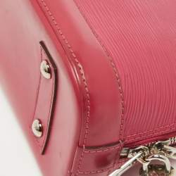 Pre Owned Louis Vuitton Fuchsia Epi Leather Alma BB Bag