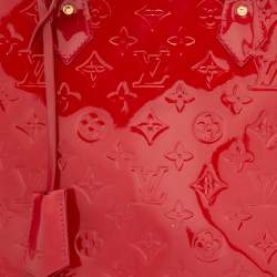 Pre Owned Louis Vuitton Pomme D’amour Monogram Vernis Alma MM Bag